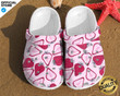 Strawberry Pattern Crocs Crocband Clogs, Gift For Lover Strawberry Crocs Comfy Footwear
