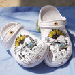Sunflowers With Wander Camping Crocs Crocband Clogs, Gift For Lover Sunflowers With Wander Camping Crocs Comfy Footwear