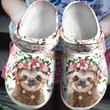 Sloth Crocs Crocband Clogs, Gift For Lover Sloth Crocs Comfy Footwear