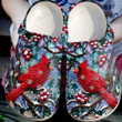 Cardinal Pretty Crocs Crocband Clogs, Gift For Lover Cardinal Crocs Comfy Footwear