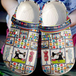 Sewing Crocs Crocband Clogs, Gift For Lover Sewing Crocs Comfy Footwear
