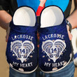 Lacrosse Heart Crocs Crocband Clogs, Gift For Lover Lacrosse Heart Crocs Comfy Footwear