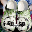 Personalized Soccer Crocs Crocband Clogs, Gift For Lover Soccer Crocs Comfy Footwear