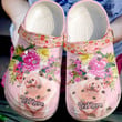 Personalized Pig Crocs Crocband Clogs, Gift For Lover Pig Crocs Comfy Footwear