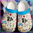 Nurse Rn Pattern Crocs Crocband Clogs, Gift For Lover Nurse Rn Pattern Crocs Comfy Footwear
