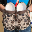 Pug Crocs Crocband Clogs, Gift For Lover Pug Crocs Comfy Footwear