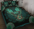 Owl Mandala Pattern Quilt Bedding Set