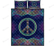 Hippie Dot, Symbol And Mandala Quilt Bedding Set