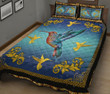 Hummingbird With Gold Quilt Bed Set