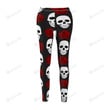 Skull and Roses Casual All Over Print 3D Legging