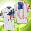 Golf American Flag White Polo Shirt