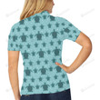 Sea Turtle Print Unisex Polo Shirt