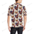 Rooster Pattern Unisex Polo Shirt
