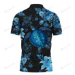 Blue Sea Turtle Hawaiian Polo Shirt