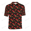 Red Rose Themed Unisex Polo Shirt