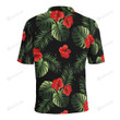 Red Hibiscus Tropical Unisex Polo Shirt