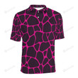 Giraffe Pink Background Unisex Polo Shirt