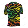 Rainbow Zebra Themed Unisex Polo Shirt