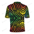 Rainbow Zebra Themed Unisex Polo Shirt