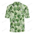 Palm Leaf Pattern Polo Shirt