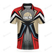 Bowling Red Kingpin 3D Short Sleeve Polo Shirt