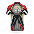 Bowling Red Kingpin 3D Short Sleeve Polo Shirt