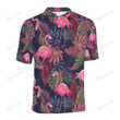 Flamingo Tropical Pattern Unisex Polo Shirt