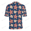 Starfish Pattern Unisex Polo Shirt