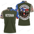 Born In Puerto Rico Proud To Be A Veteran Camouflage Polo Shirt