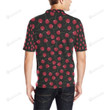 Cherry Black Background Unisex Polo Shirt