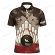 Personalized Vintage Bowling Unisex Polo Shirt, Retro Unisex Golf Shirt