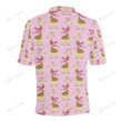 Giraffe Cute Pink Polka Dot Unisex Polo Shirt