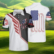 American Golf Player Flag Polo Shirt