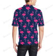 Pink Flamingo Pattern Unisex Polo Shirt