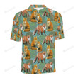 Fox Autumn Leaves Themed Unisex Polo Shirt