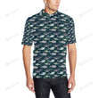 Shark Pattern Print Unisex Polo Shirt