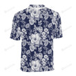 Floral Infrared Pattern Unisex Polo Shirt