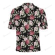 Rose Red Pink Pattern Unisex Polo Shirt