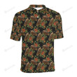 Horse Embroidery With Flower Design Unisex Polo Shirt