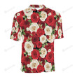 Rose Pattern Unisex Polo Shirt