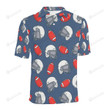 American Football Helmet Design Pattern Unisex Polo Shirt
