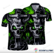 Skull Gift The Green Satan Skull Polo Shirt Nhd