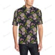 Lotus Embroidered Pattern Unisex Polo Shirtt