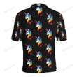Rainbow Unicorn Pattern Unisex Polo Shirt