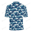 Ocean Wave Pattern Unisex Polo Shirt
