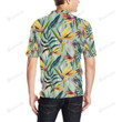 Tropical Flower Pattern Unisex Polo Shirt