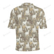Alpaca Pattern Unisex Polo Shirt