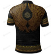 African Africa Ancient Egypt Ankh & Horus Wings Polo Shirt