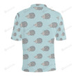 Hedgehog Pattern Print Unisex Polo Shirt