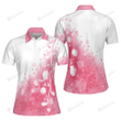 Artistic Pink and White Golf Unisex Polo Shirt